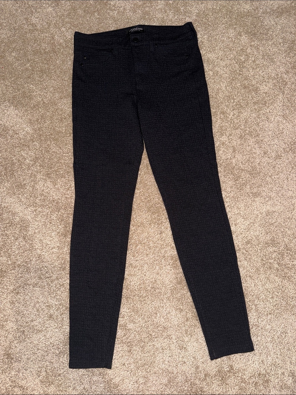 Liverpool Women’s Black Skinny Textured Stretch Pants - size 8